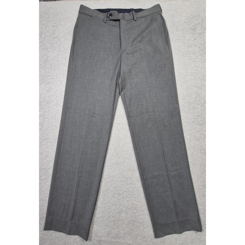 Nautica Active Flex Dress Pants Mens 32x32 Black Stretch Straight Leg Business